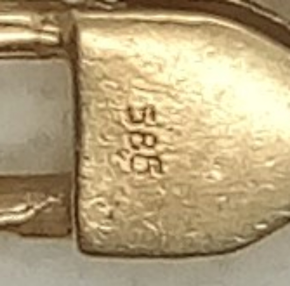14k solid yellow gold Figaro bracelet for men 8.75"inches 26.41g!